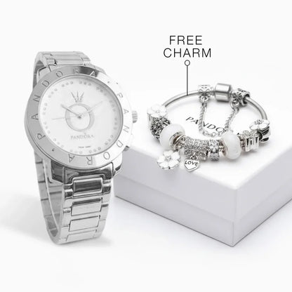 P A N D O R A Montres Halo + Bracelet Bonheur Complet Gratuit
