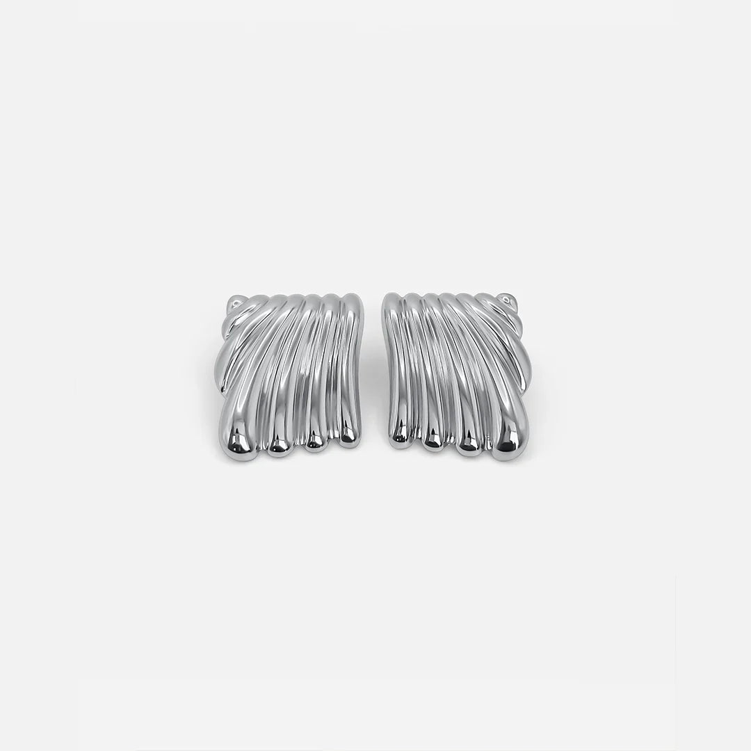 Boucles d'oreilles clous ondulées