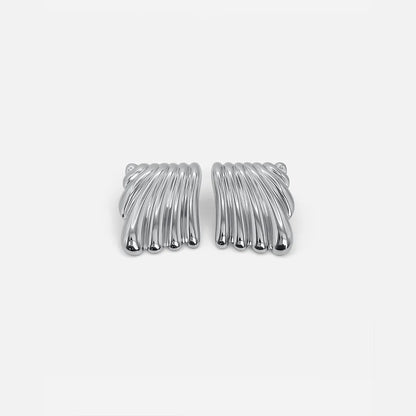 Boucles d'oreilles clous ondulées