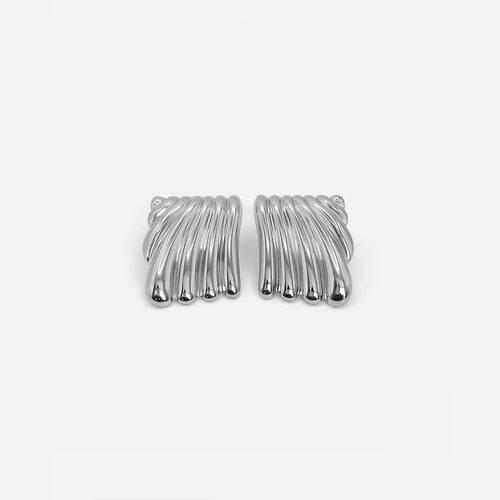Boucles d'oreilles clous ondulées