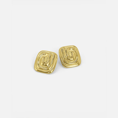 Boucles d'oreilles torsadées en or