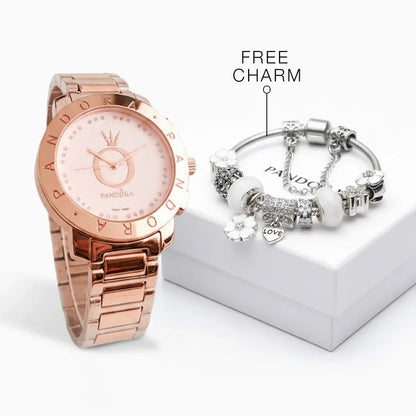 P A N D O R A Montres Halo + Bracelet Bonheur Complet Gratuit
