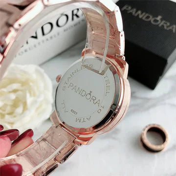 P A N D O R A Montres Halo + Bracelet Bonheur Complet Gratuit
