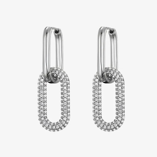 Boucles d'oreilles créoles Sparkling Lock