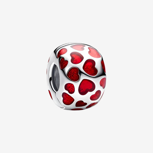 Pendentif clip rond emblème cœur