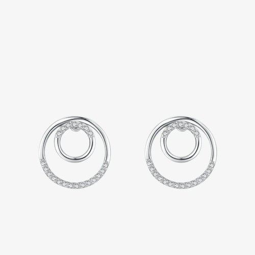 Puces d'oreilles scintillantes en forme de cercle
