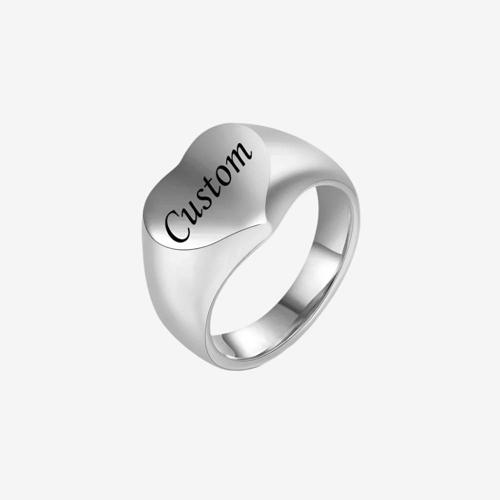 Bague Cœur Gravable