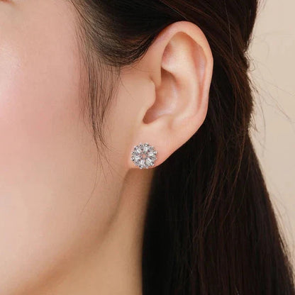 Boucles d'oreilles clous Halo éternel