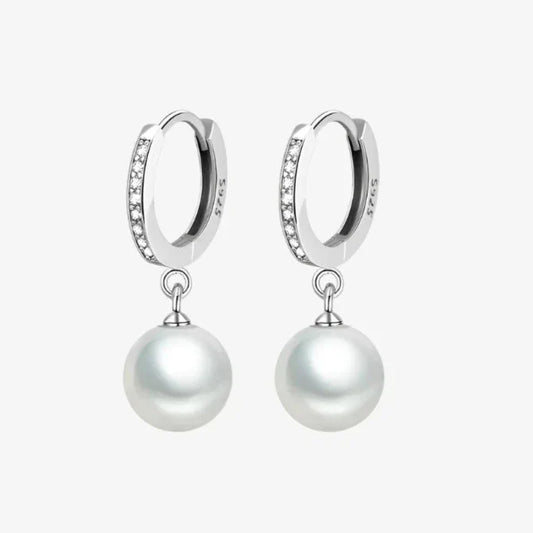Boucles d'oreilles pendantes perlées étincelantes