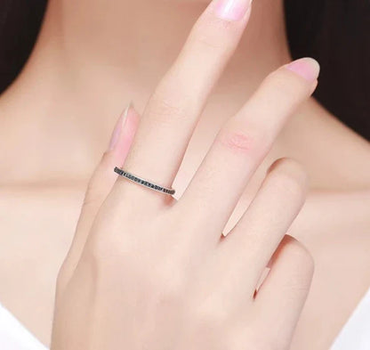 Bague auréole noire