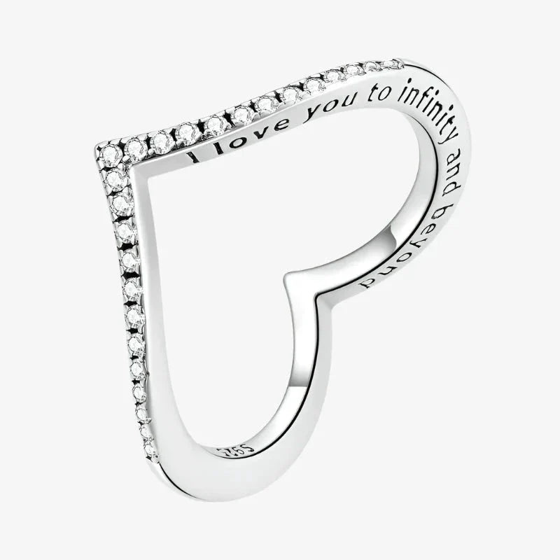 Bague Cœur Scintillant Pavé
