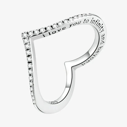 Bague Cœur Scintillant Pavé
