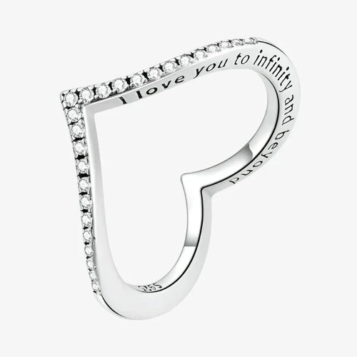 Bague Cœur Scintillant Pavé