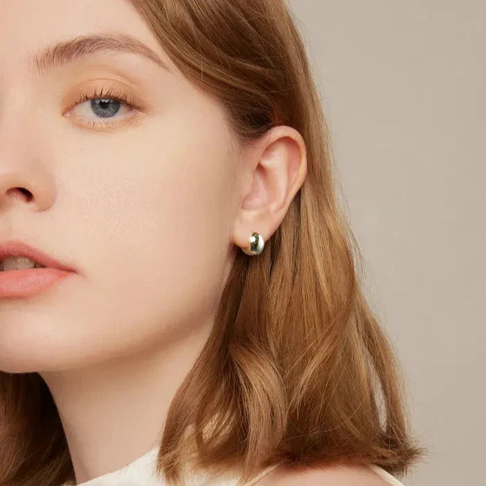 Boucles d'oreilles créoles auréolées brillantes