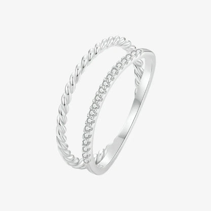 Bague double rang Radiant Twist