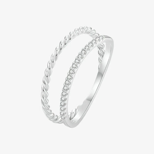 Bague double rang Radiant Twist