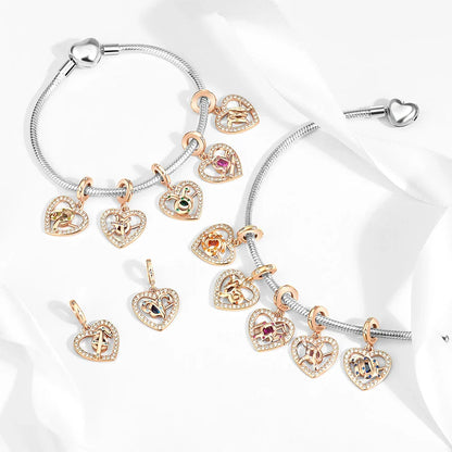 Breloque pendante Zodiaque Rose Cancer