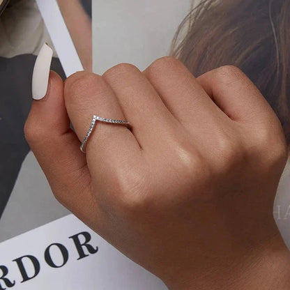 Bague Cœur Scintillant Pavé