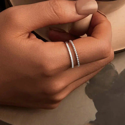 Bague double rang Radiant Twist
