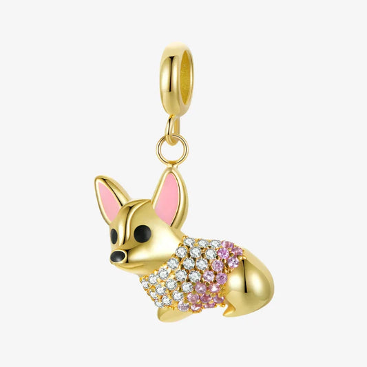 Breloque pendante Corgi éclatant