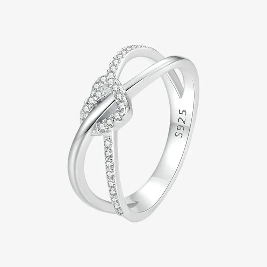 Bague torsadée cœur