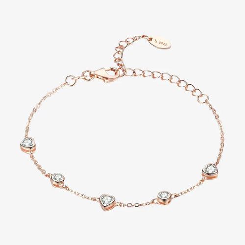 Bracelet chaîne auréole or rose