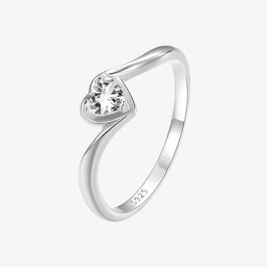 Bague Solitaire Cœur Intemporel