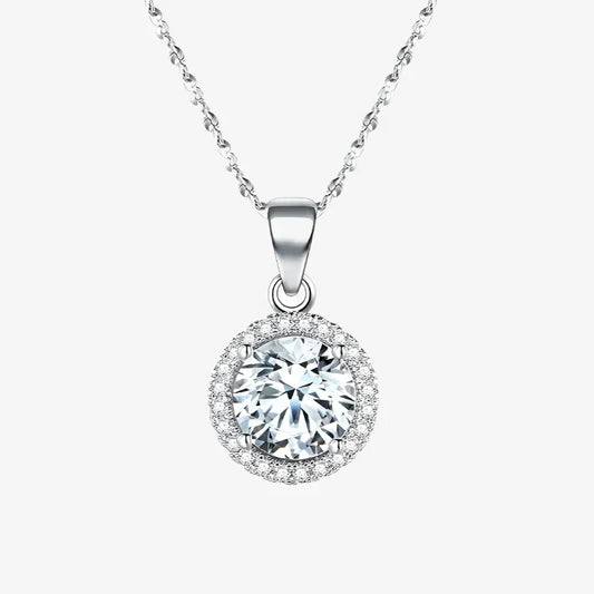 Collier en cristal rond étincelant