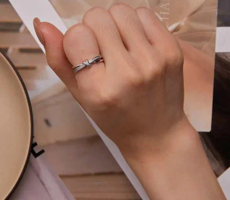 Bague Anne Knot à deux rangs