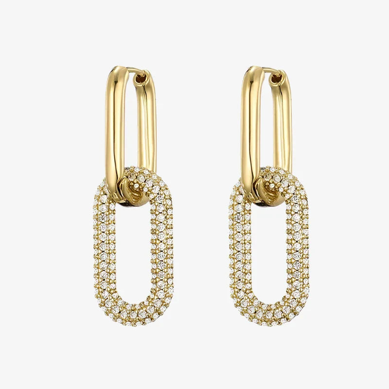 Boucles d'oreilles créoles Paillettes et Cadenas