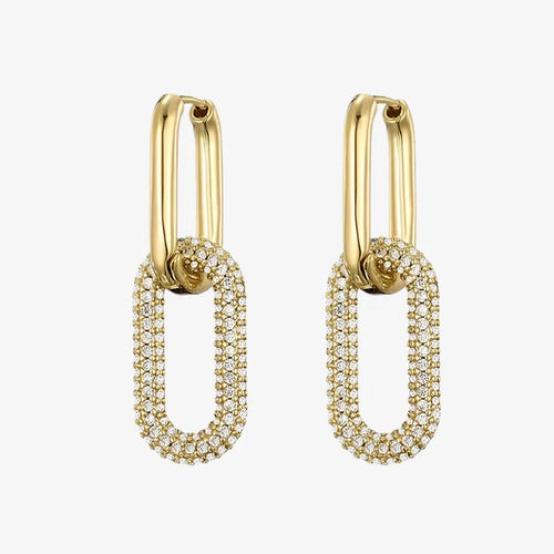 Boucles d'oreilles créoles Paillettes et Cadenas