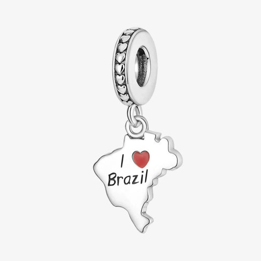 Breloque pendante J'aime le Brésil